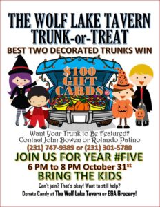 Wolf Lake Tavern Trunk or Treat 2019