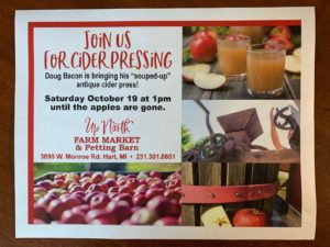 Cider Pressing Near Muskegon 2019