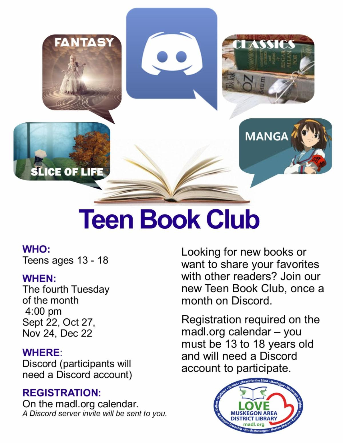 Teen Book Club Muskegon