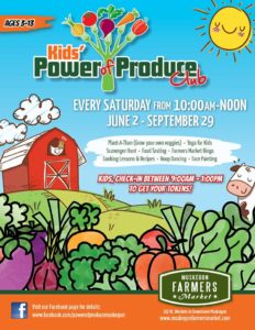 Muskegon Farmers Market Kids' POP Club 2018