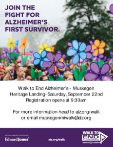 Walk to End Alzheimer's 2018 Muskegon