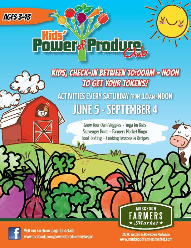 Muskegon Farmers Market Power of Produce Kids’ Club – MI Lakeshore Kids